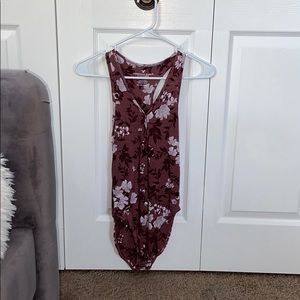 dark pink body sour with flowers.